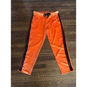 Solstice intimates velour orange track pants large